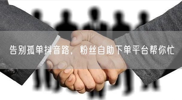 告别孤单抖音路，粉丝自助下单平台帮你忙