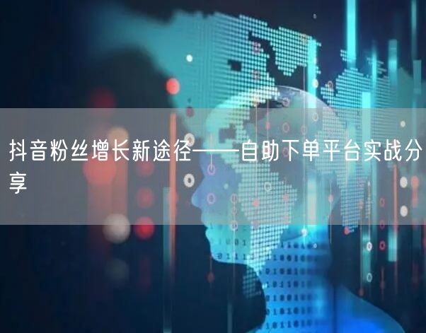 抖音粉丝增长新途径——自助下单平台实战分享